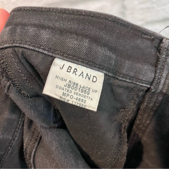 J Brand x Steph_Shep 25” Black Vendetta High Rise Lace Up Skinny Jeans - Picture 11 of 12